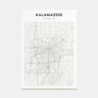 Kalamazoo Map Portrait Poster