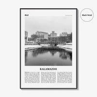 Kalamazoo Print Black and White, Kalamazoo Wall Art, Kalamazoo Poster, Kalamazoo Photo, Kalamazoo Wall Décor, Michigan, USA, United States