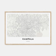 Kampala Map Landscape Poster