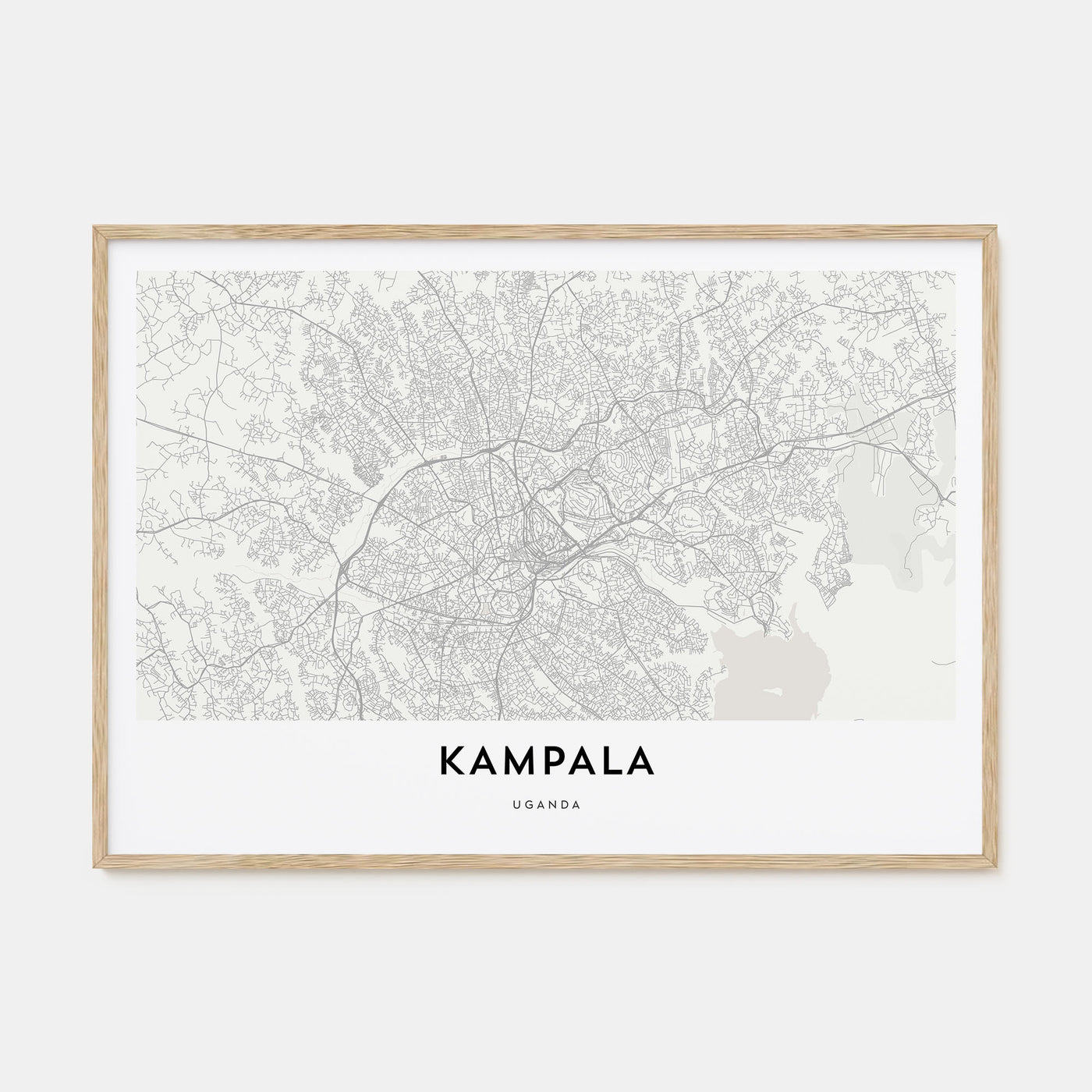 Kampala Map Landscape Poster