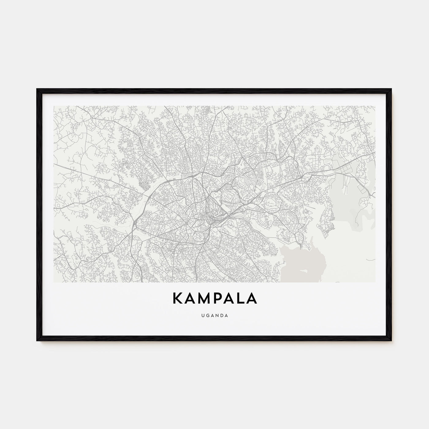 Kampala Map Landscape Poster