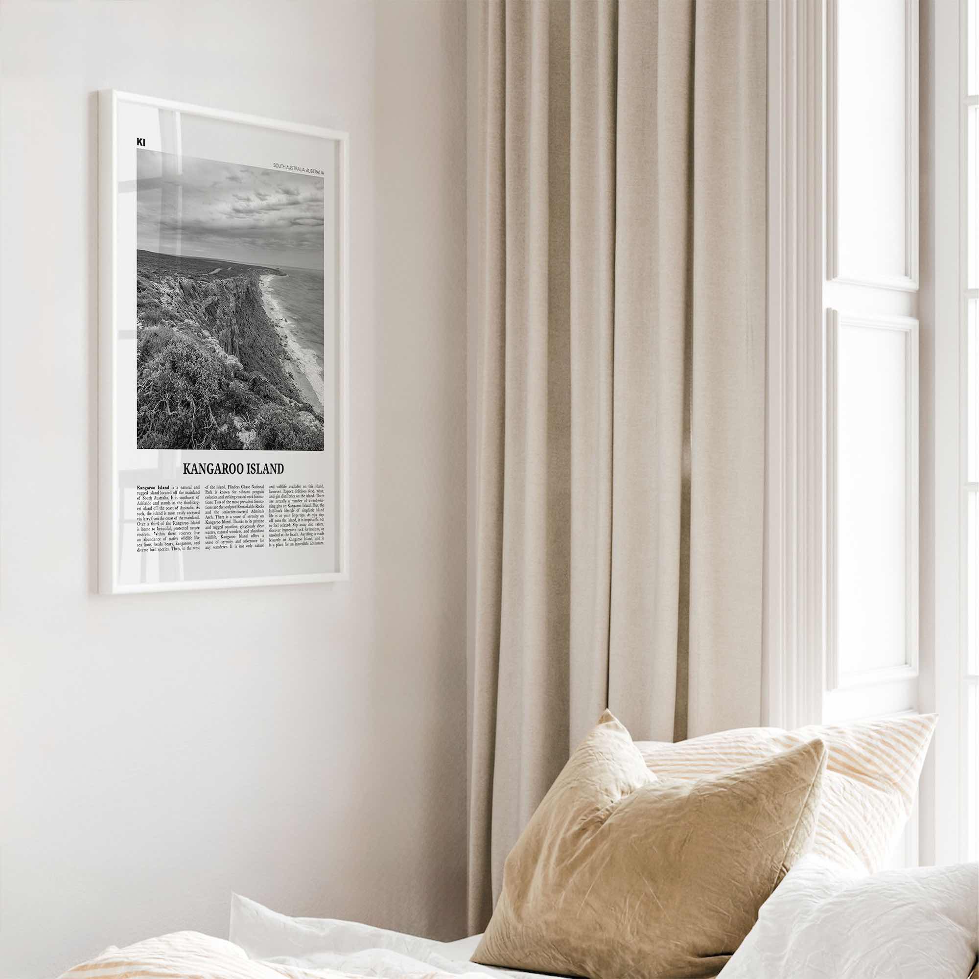 Kangaroo Island Print Black and White, Kangaroo Island Wall Art, Kangaroo Island Poster, Kangaroo Photo, Kangaroo Wall Décor, Australia