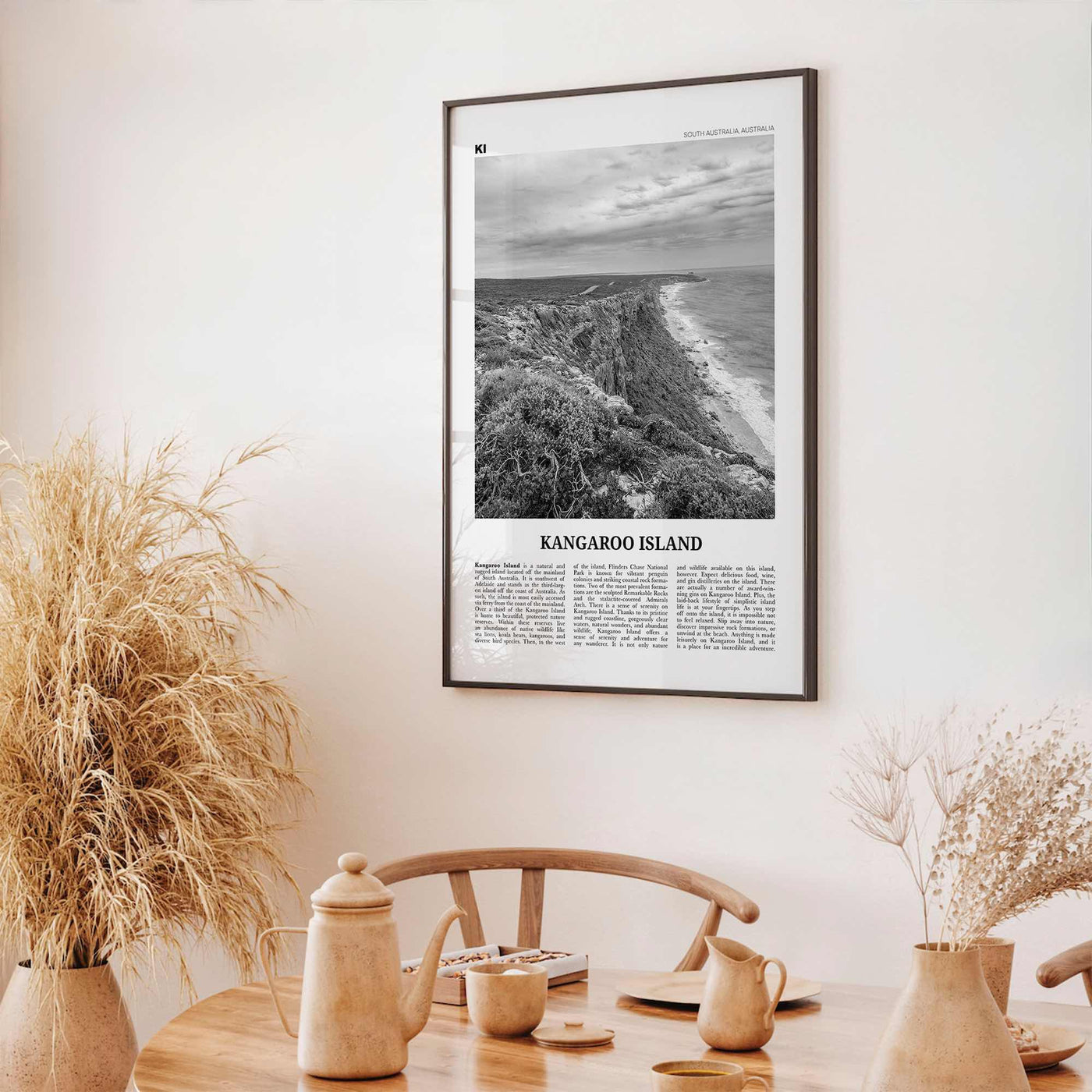 Kangaroo Island Print Black and White, Kangaroo Island Wall Art, Kangaroo Island Poster, Kangaroo Photo, Kangaroo Wall Décor, Australia