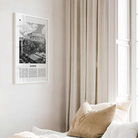 Kanpur Print Black and White, Kanpur Wall Art, Kanpur Poster, Kanpur Photo, Kanpur Wall Décor, Kanpur Map, India