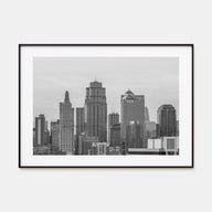 Kansas City Landscape B&W Poster