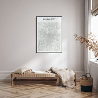 Kansas City Map Portrait Poster