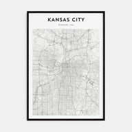 Kansas City Map Portrait Poster