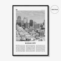Kansas City Print Black and White No 1, Kansas City Wall Art, Kansas City Poster, Kansas City Photo, Missouri, USA, United States