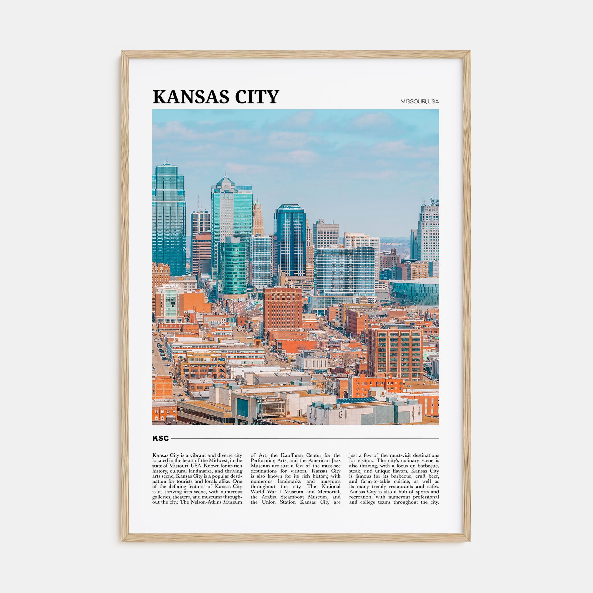 Kansas City Travel Color No 2 Poster