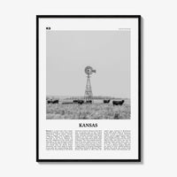Kansas Print Black and White No 1, Kansas Wall Art, Kansas Poster, Kansas Photo, Kansas Wall Decor, USA, United States, North America