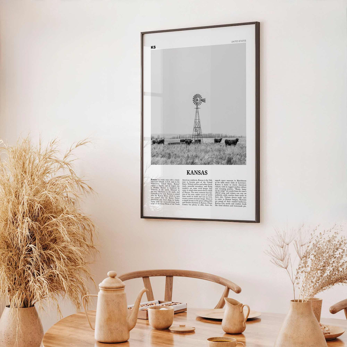 Kansas Print Black and White No 1, Kansas Wall Art, Kansas Poster, Kansas Photo, Kansas Wall Decor, USA, United States, North America