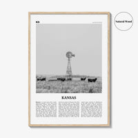 Kansas Print Black and White No 1, Kansas Wall Art, Kansas Poster, Kansas Photo, Kansas Wall Decor, USA, United States, North America