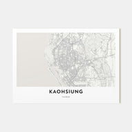 Kaohsiung Map Landscape Poster