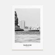 Karachi Portrait B&W Poster