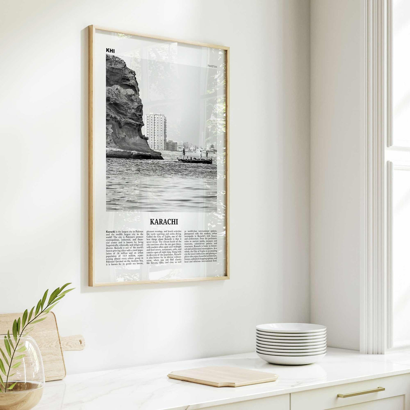 Karachi Print Black and White No 1, Karachi Wall Art, Karachi Poster, Karachi Photo, Karachi Wall Décor, Pakistan, Sindh, کراچی