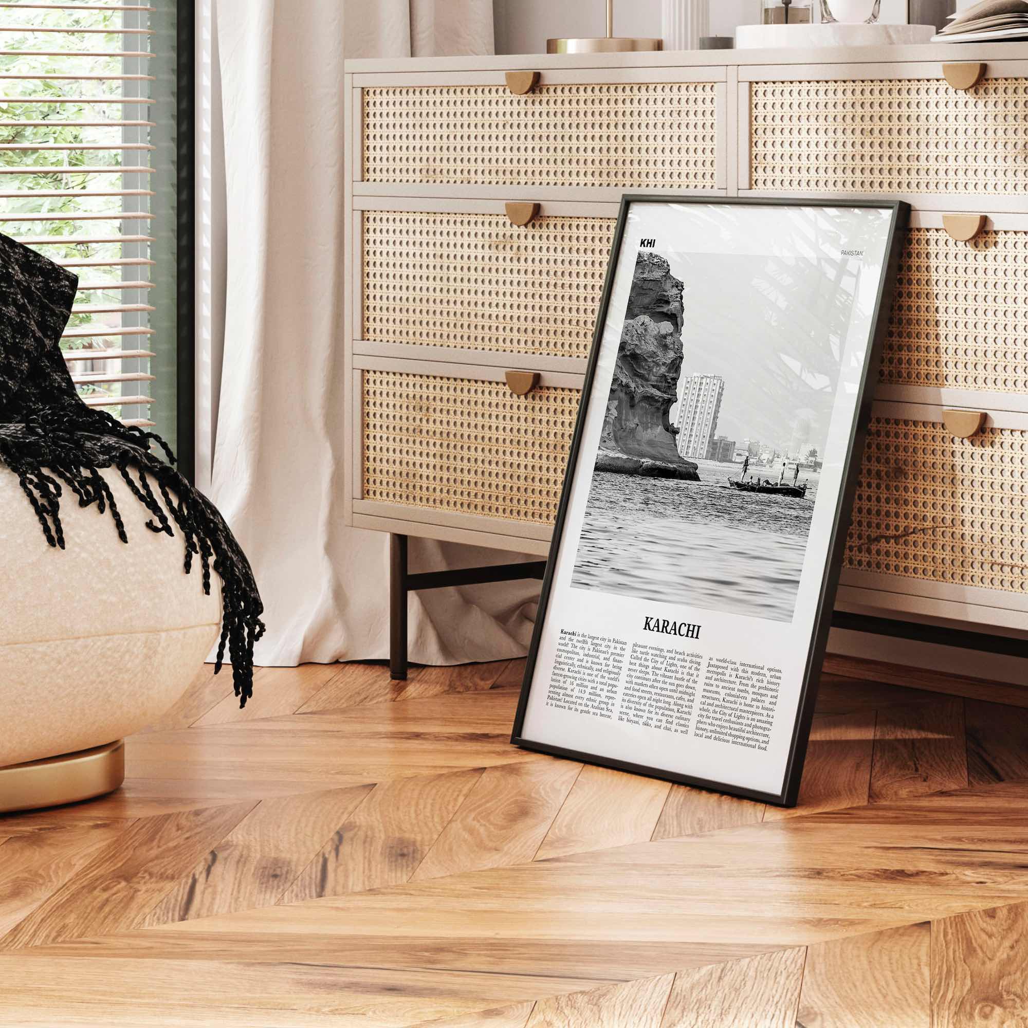 Karachi Print Black and White No 1, Karachi Wall Art, Karachi Poster, Karachi Photo, Karachi Wall Décor, Pakistan, Sindh, کراچی