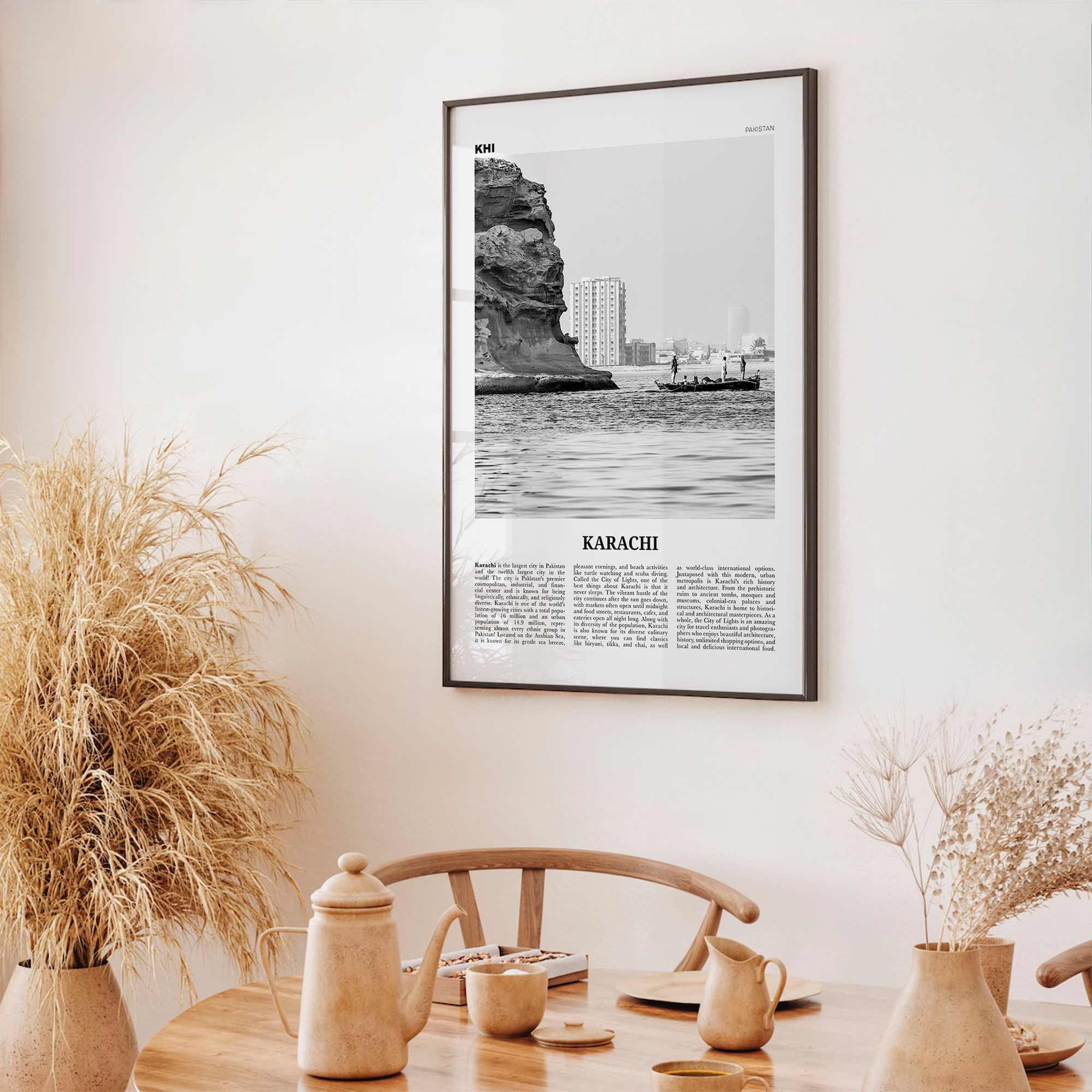 Karachi Print Black and White No 1, Karachi Wall Art, Karachi Poster, Karachi Photo, Karachi Wall Décor, Pakistan, Sindh, کراچی