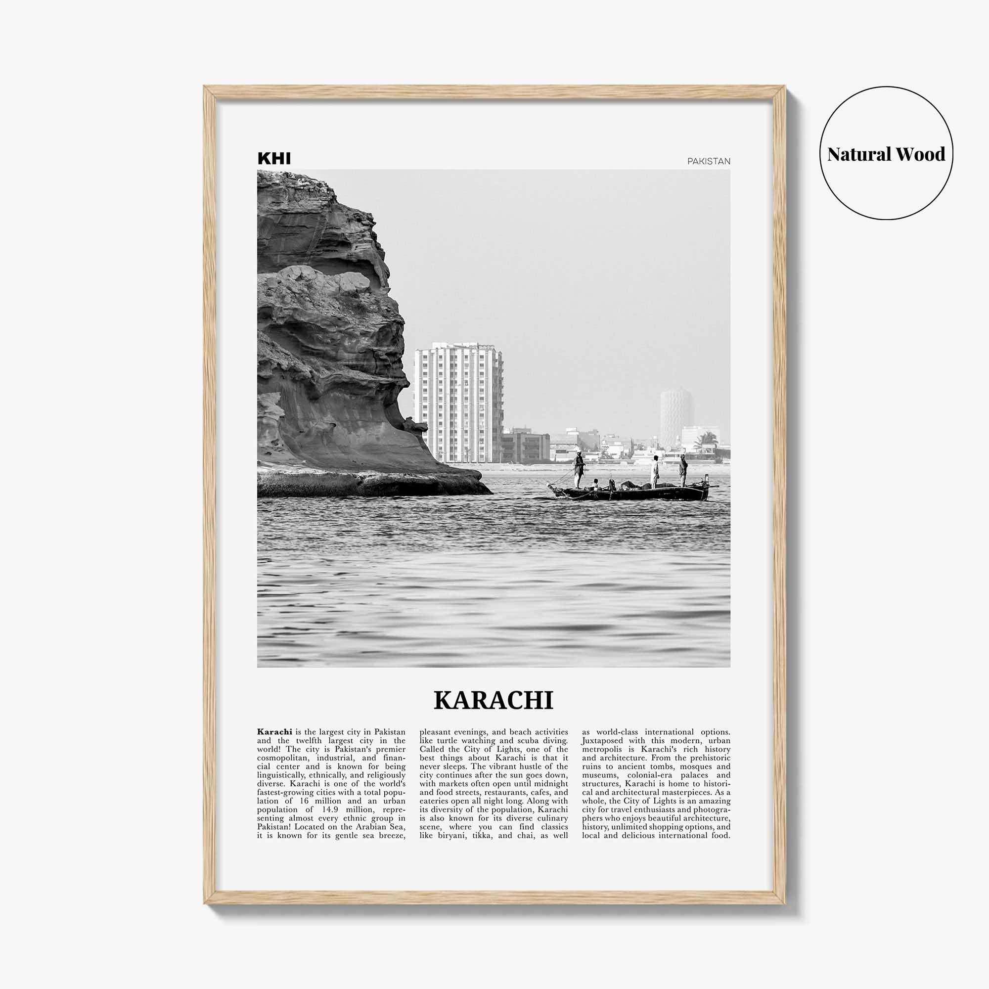 Karachi Print Black and White No 1, Karachi Wall Art, Karachi Poster, Karachi Photo, Karachi Wall Décor, Pakistan, Sindh, کراچی