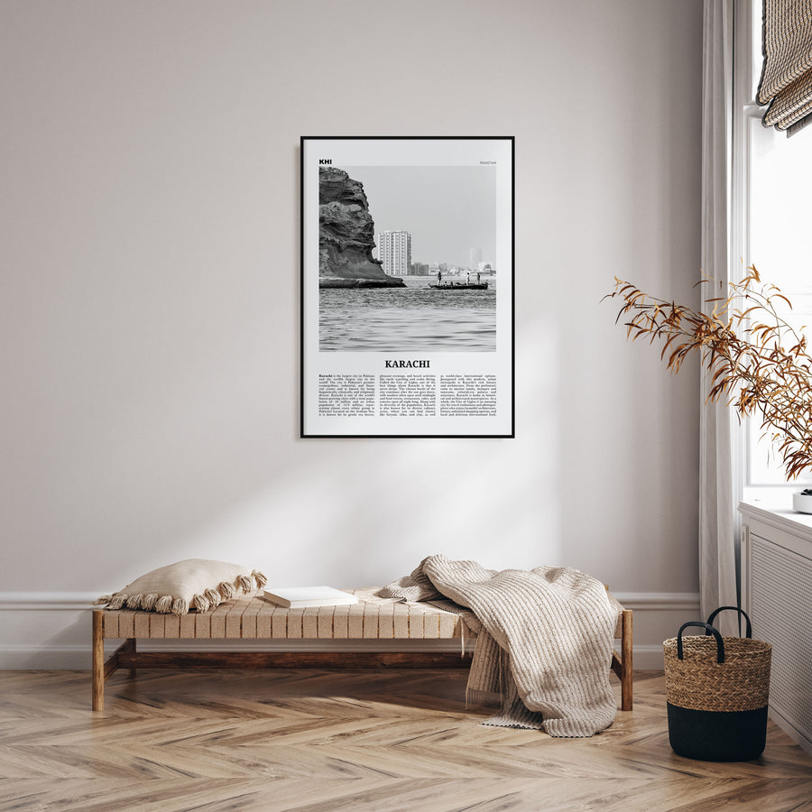 Karachi Travel B&W No 1 Poster