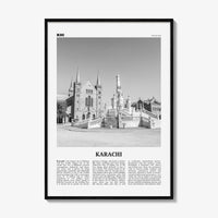 Karachi Print Black and White No 2, Karachi Wall Art, Karachi Poster, Karachi Photo, Karachi Wall Décor, Karachi Map,