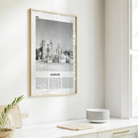Karachi Print Black and White No 2, Karachi Wall Art, Karachi Poster, Karachi Photo, Karachi Wall Décor, Karachi Map,