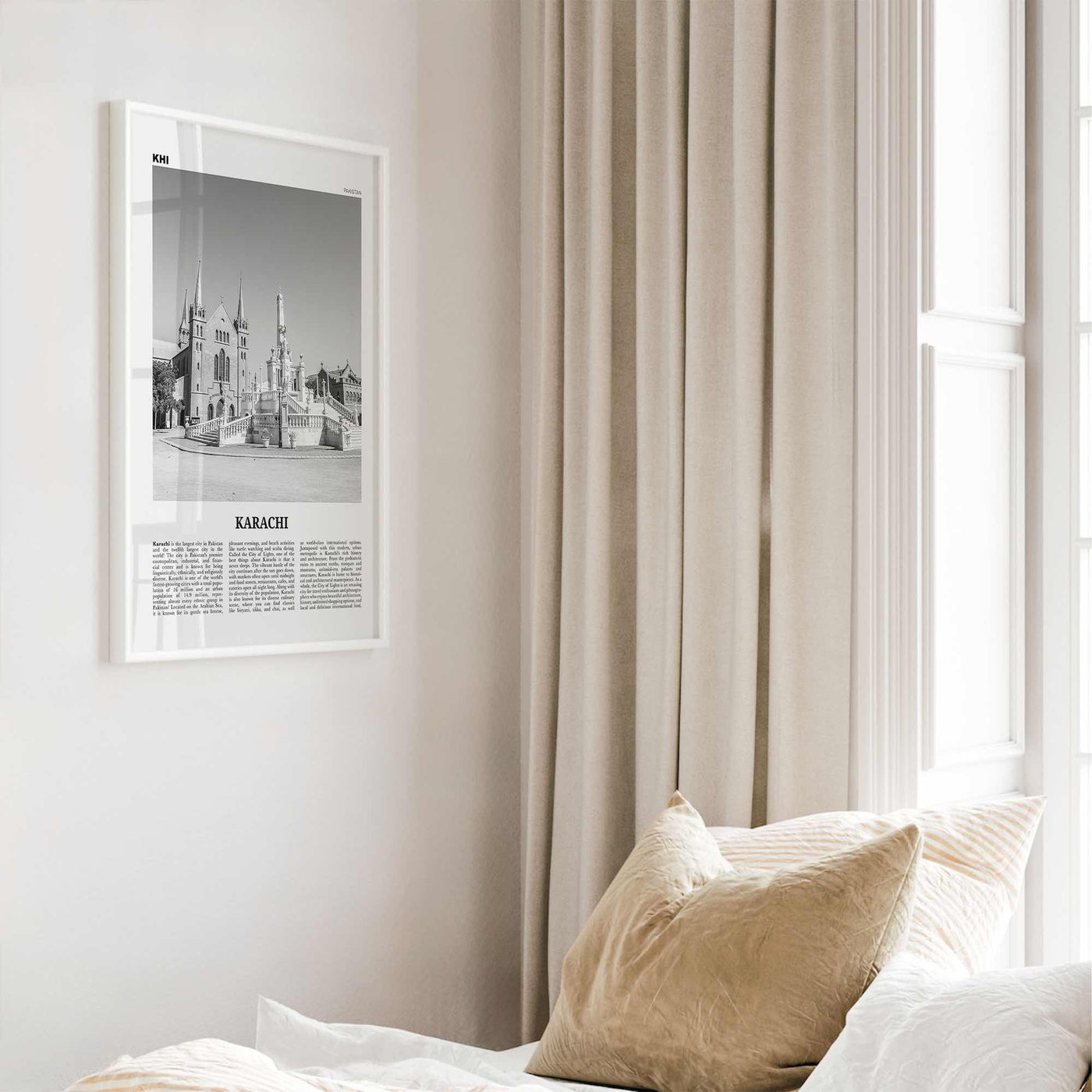 Karachi Print Black and White No 2, Karachi Wall Art, Karachi Poster, Karachi Photo, Karachi Wall Décor, Karachi Map,