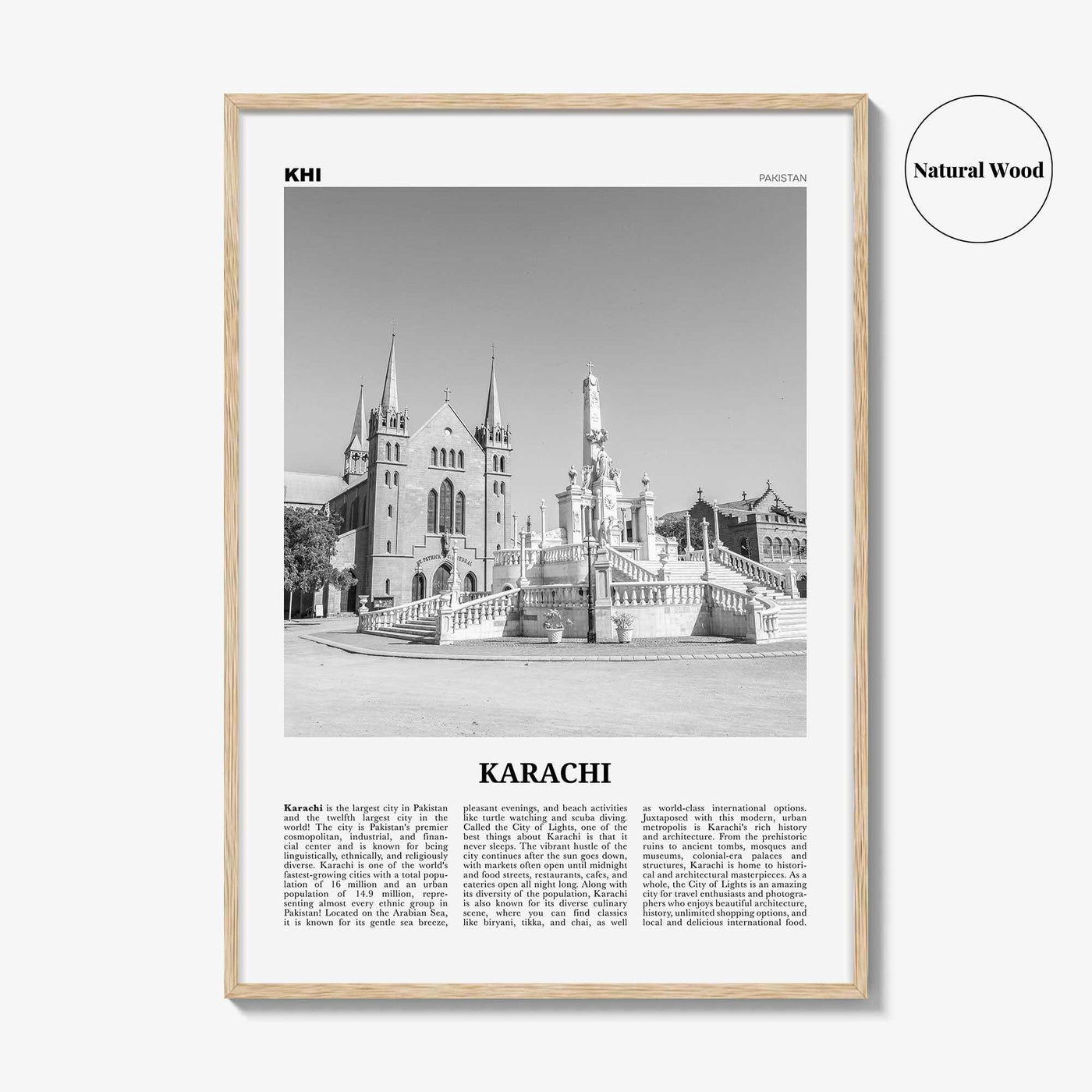 Karachi Print Black and White No 2, Karachi Wall Art, Karachi Poster, Karachi Photo, Karachi Wall Décor, Karachi Map,