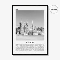 Karachi Print Black and White No 2, Karachi Wall Art, Karachi Poster, Karachi Photo, Karachi Wall Décor, Karachi Map,