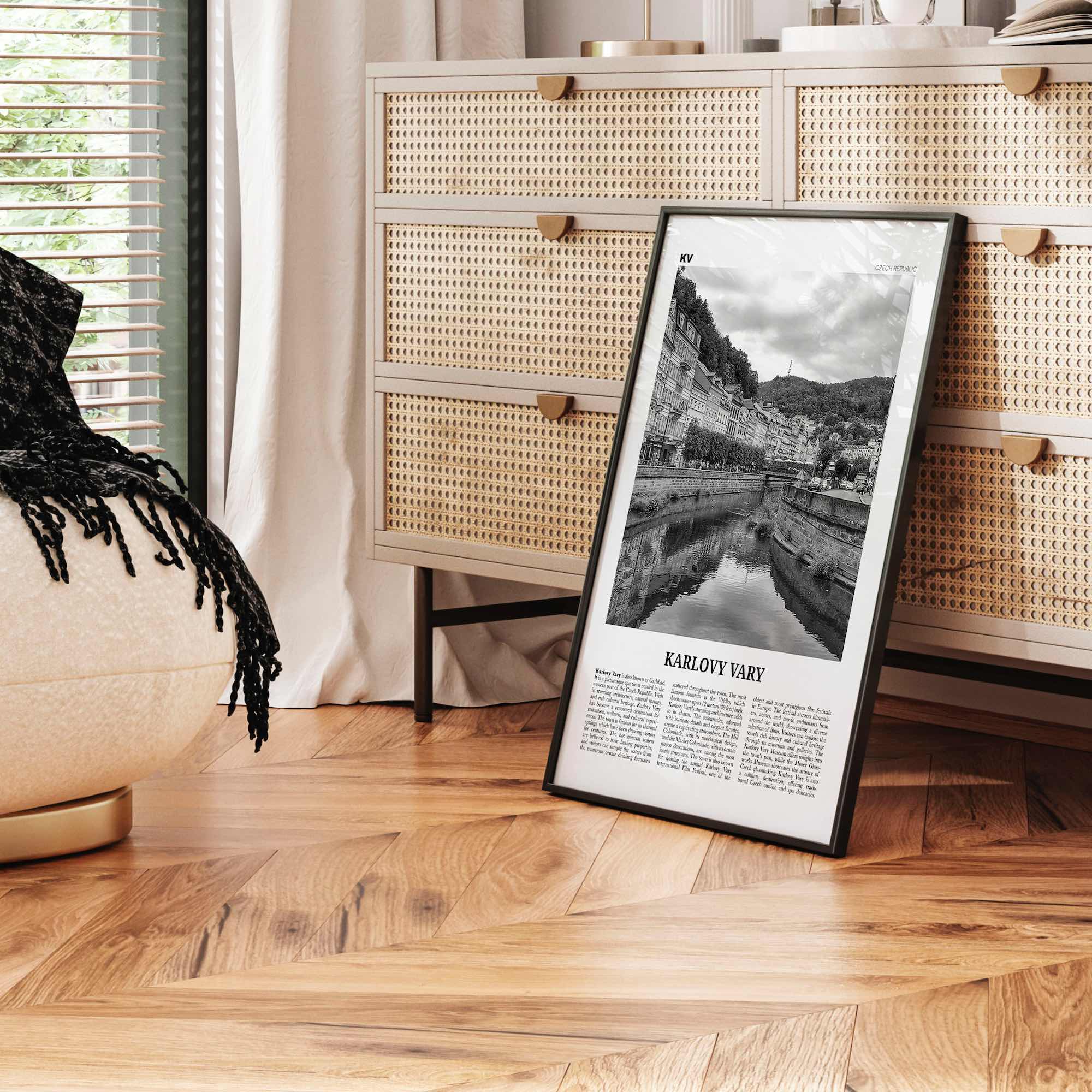 Karlovy Vary Print Black and White, Karlovy Vary Wall Art, Karlovy Vary Poster, Karlovy Vary Photo, Karlovy Vary Wall Décor, Czech Republic