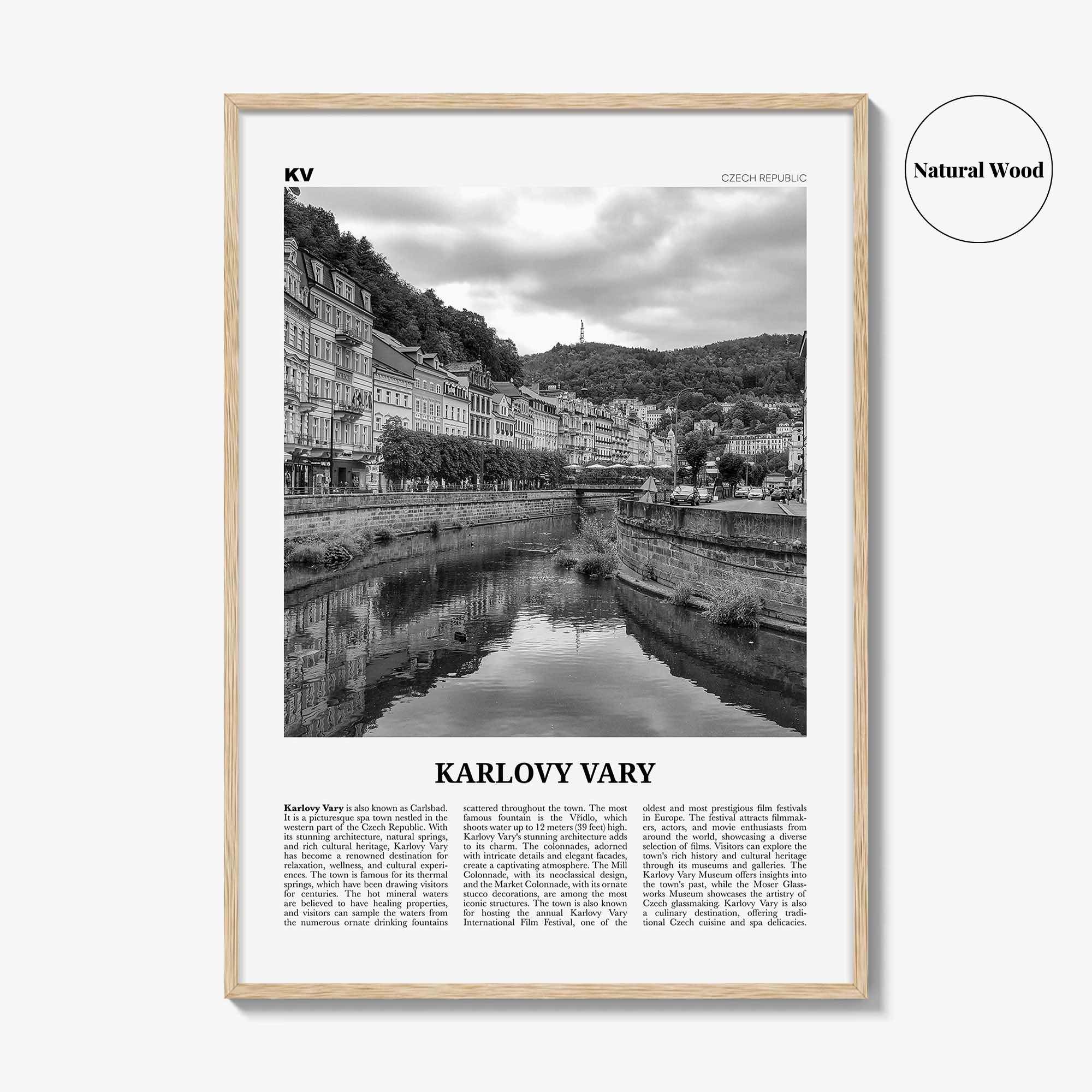 Karlovy Vary Print Black and White, Karlovy Vary Wall Art, Karlovy Vary Poster, Karlovy Vary Photo, Karlovy Vary Wall Décor, Czech Republic