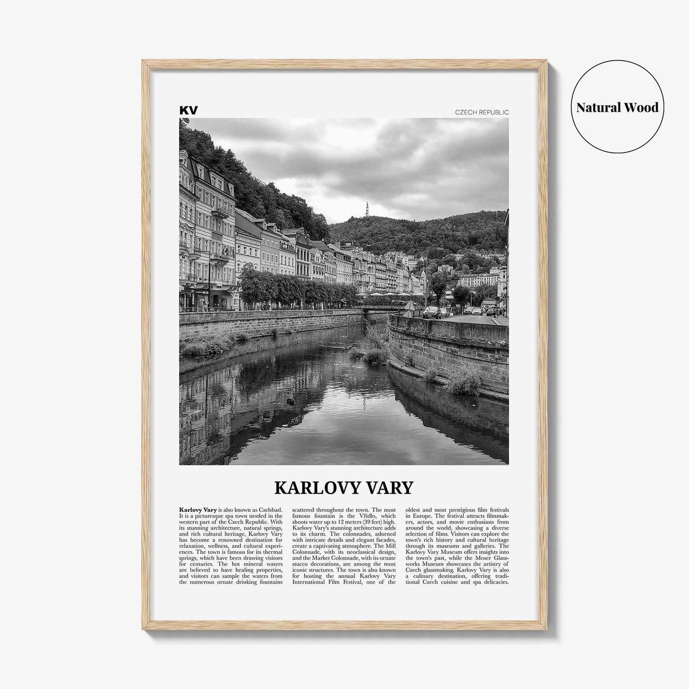 Karlovy Vary Print Black and White, Karlovy Vary Wall Art, Karlovy Vary Poster, Karlovy Vary Photo, Karlovy Vary Wall Décor, Czech Republic