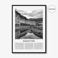 Karlovy Vary Print Black and White, Karlovy Vary Wall Art, Karlovy Vary Poster, Karlovy Vary Photo, Karlovy Vary Wall Décor, Czech Republic