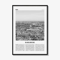 Karlsruhe Print Black and White, Karlsruhe Wall Art, Karlsruhe Poster, Karlsruhe Photo, Karlsruhe Wall Décor, Karlsruhe Map, Germany
