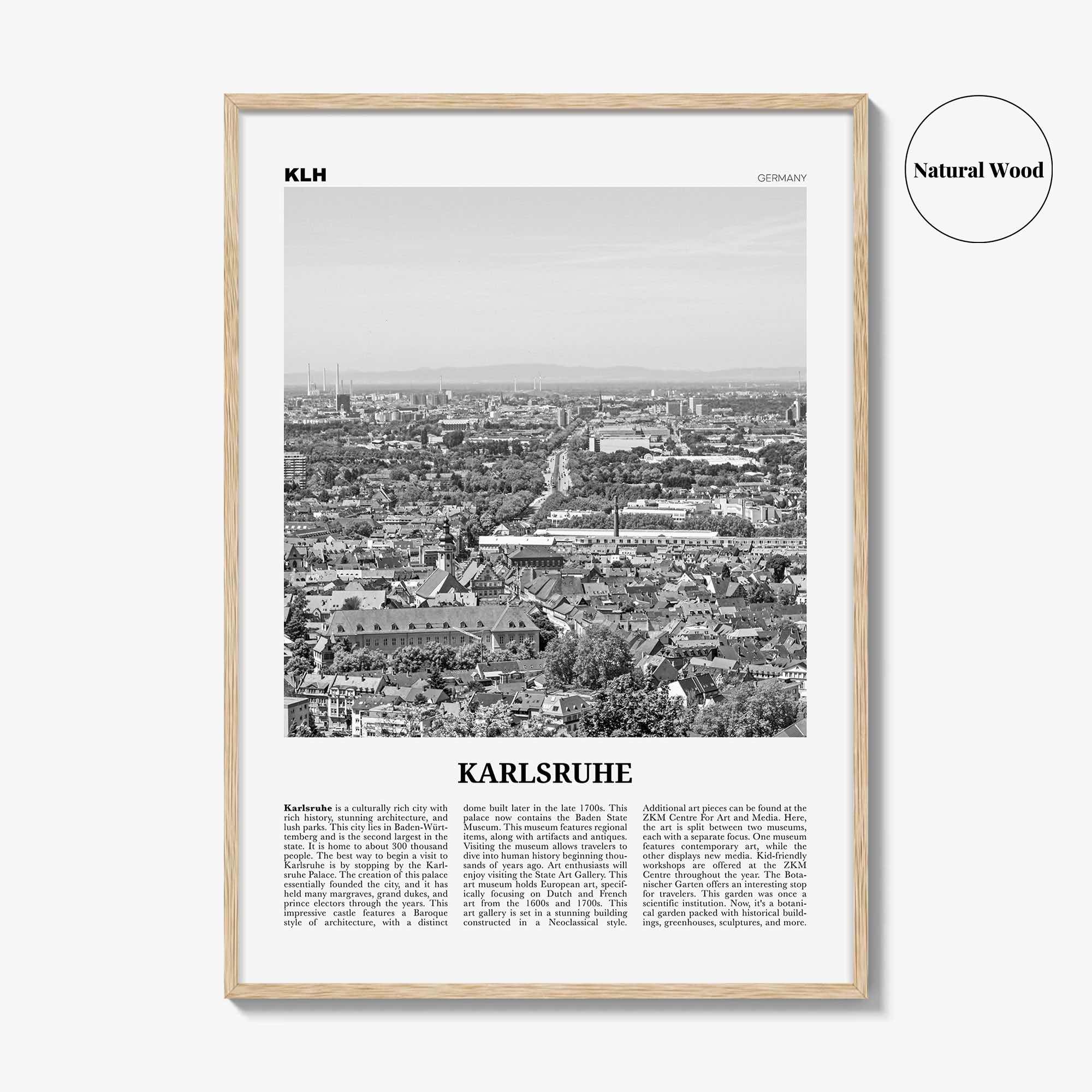 Karlsruhe Print Black and White, Karlsruhe Wall Art, Karlsruhe Poster, Karlsruhe Photo, Karlsruhe Wall Décor, Karlsruhe Map, Germany