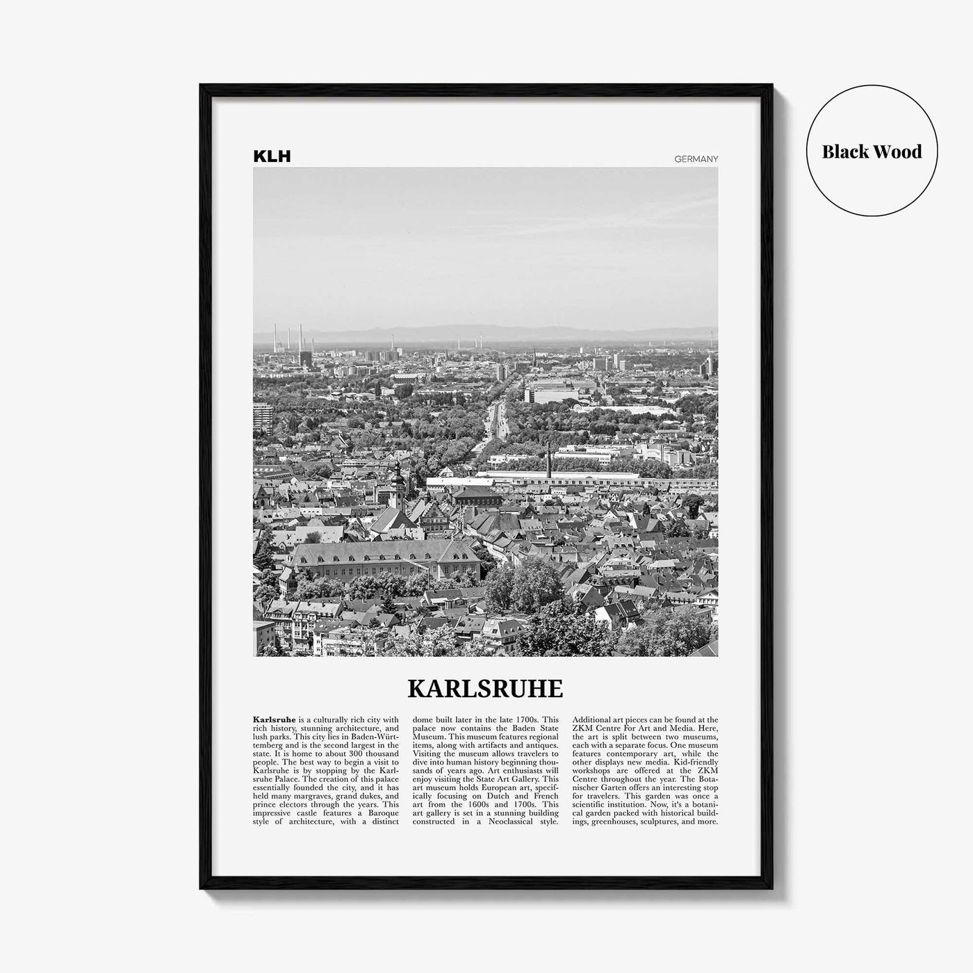Karlsruhe Print Black and White, Karlsruhe Wall Art, Karlsruhe Poster, Karlsruhe Photo, Karlsruhe Wall Décor, Karlsruhe Map, Germany