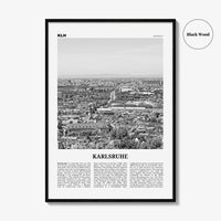 Karlsruhe Print Black and White, Karlsruhe Wall Art, Karlsruhe Poster, Karlsruhe Photo, Karlsruhe Wall Décor, Karlsruhe Map, Germany