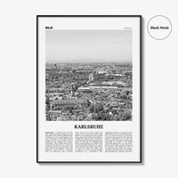 Karlsruhe Print Black and White, Karlsruhe Wall Art, Karlsruhe Poster, Karlsruhe Photo, Karlsruhe Wall Décor, Karlsruhe Map, Germany