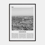 Karlsruhe Travel B&W Poster