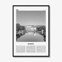 Kassel Print Black and White, Kassel Wall Art, Kassel Poster, Kassel Photo, Kassel Wall Décor, Kassel Map, Germany