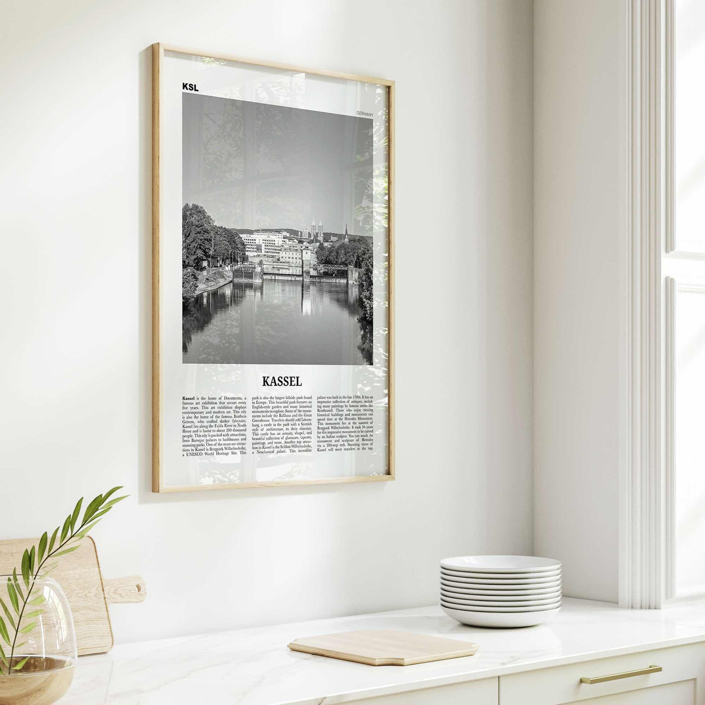 Kassel Print Black and White, Kassel Wall Art, Kassel Poster, Kassel Photo, Kassel Wall Décor, Kassel Map, Germany