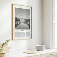 Kassel Print Black and White, Kassel Wall Art, Kassel Poster, Kassel Photo, Kassel Wall Décor, Kassel Map, Germany
