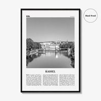 Kassel Print Black and White, Kassel Wall Art, Kassel Poster, Kassel Photo, Kassel Wall Décor, Kassel Map, Germany