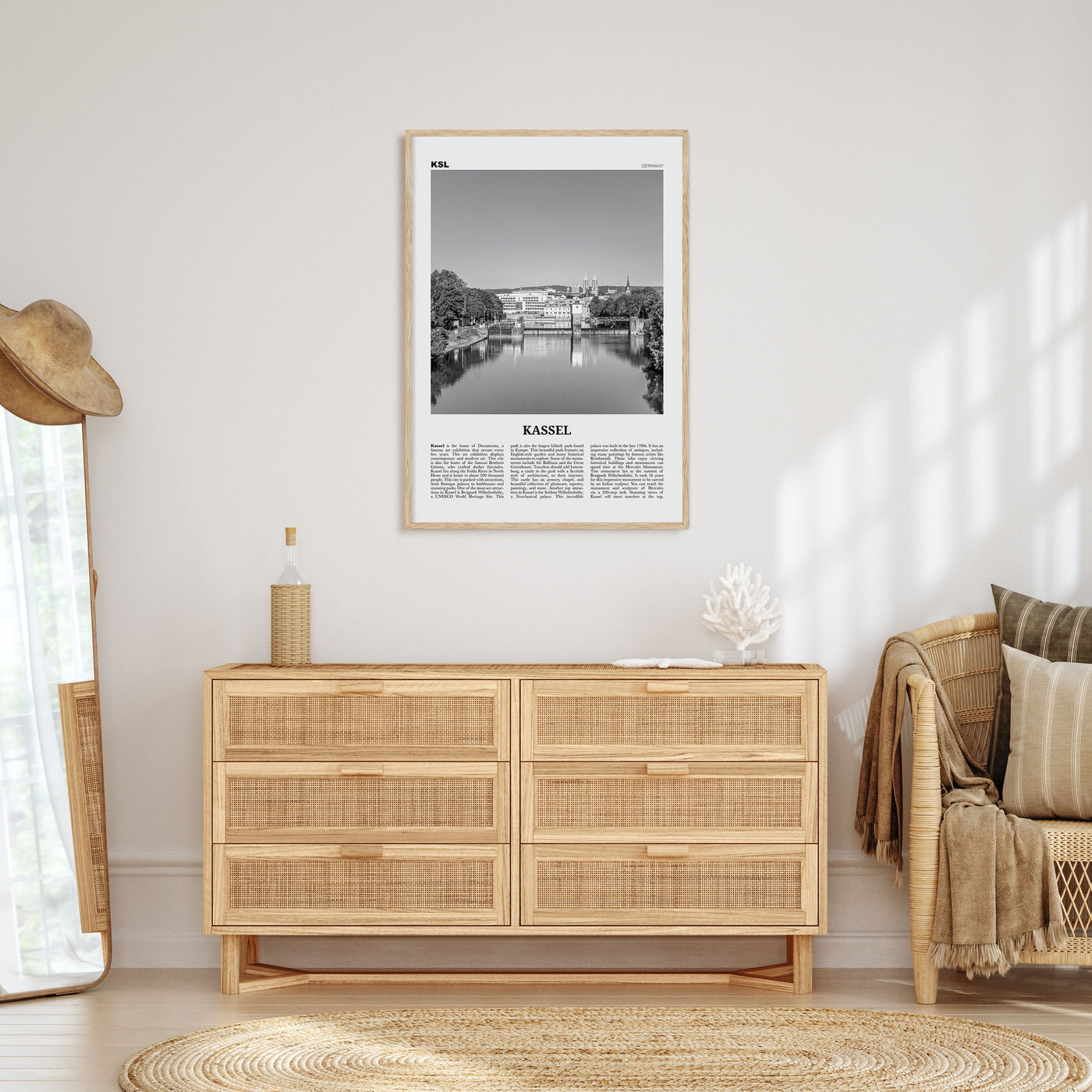 Kassel Travel B&W Poster