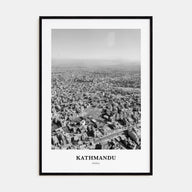 Kathmandu Portrait B&W Poster