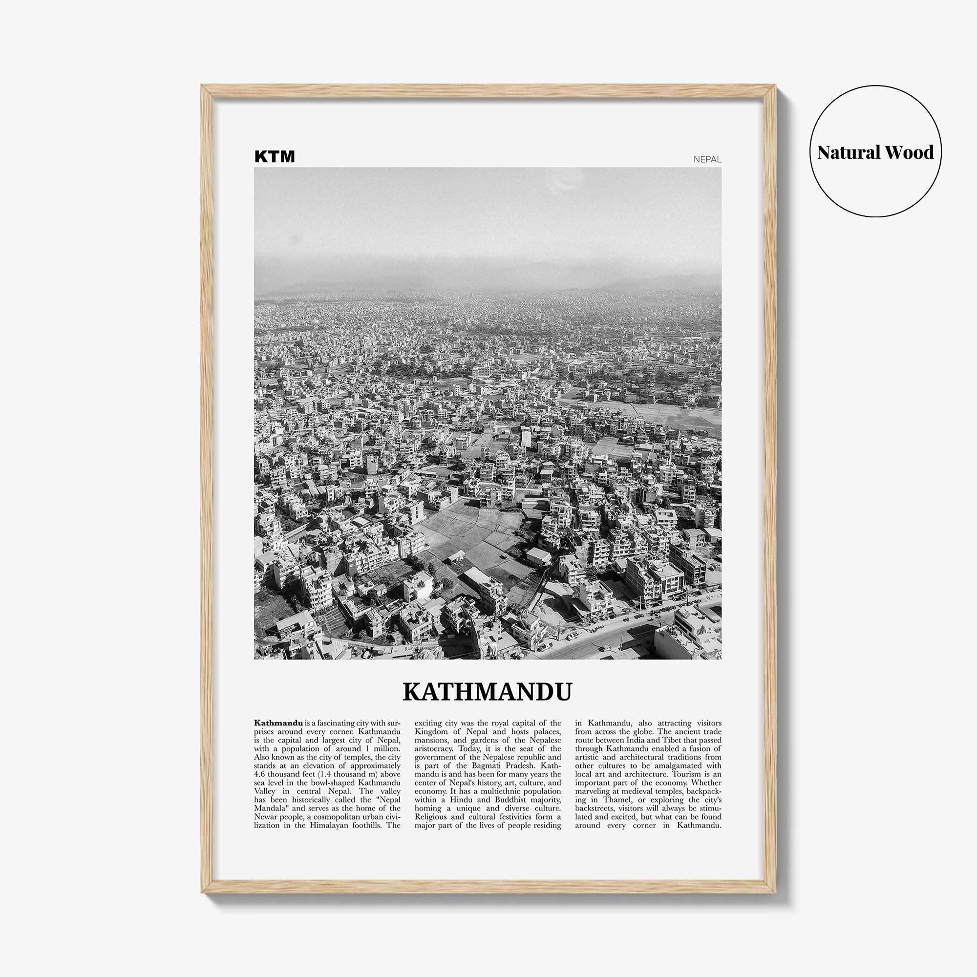 Kathmandu Print Black and White, Kathmandu Wall Art, Kathmandu Poster, Kathmandu Photo, Kathmandu Wall Decor, Nepal, Kastamandap, Asia