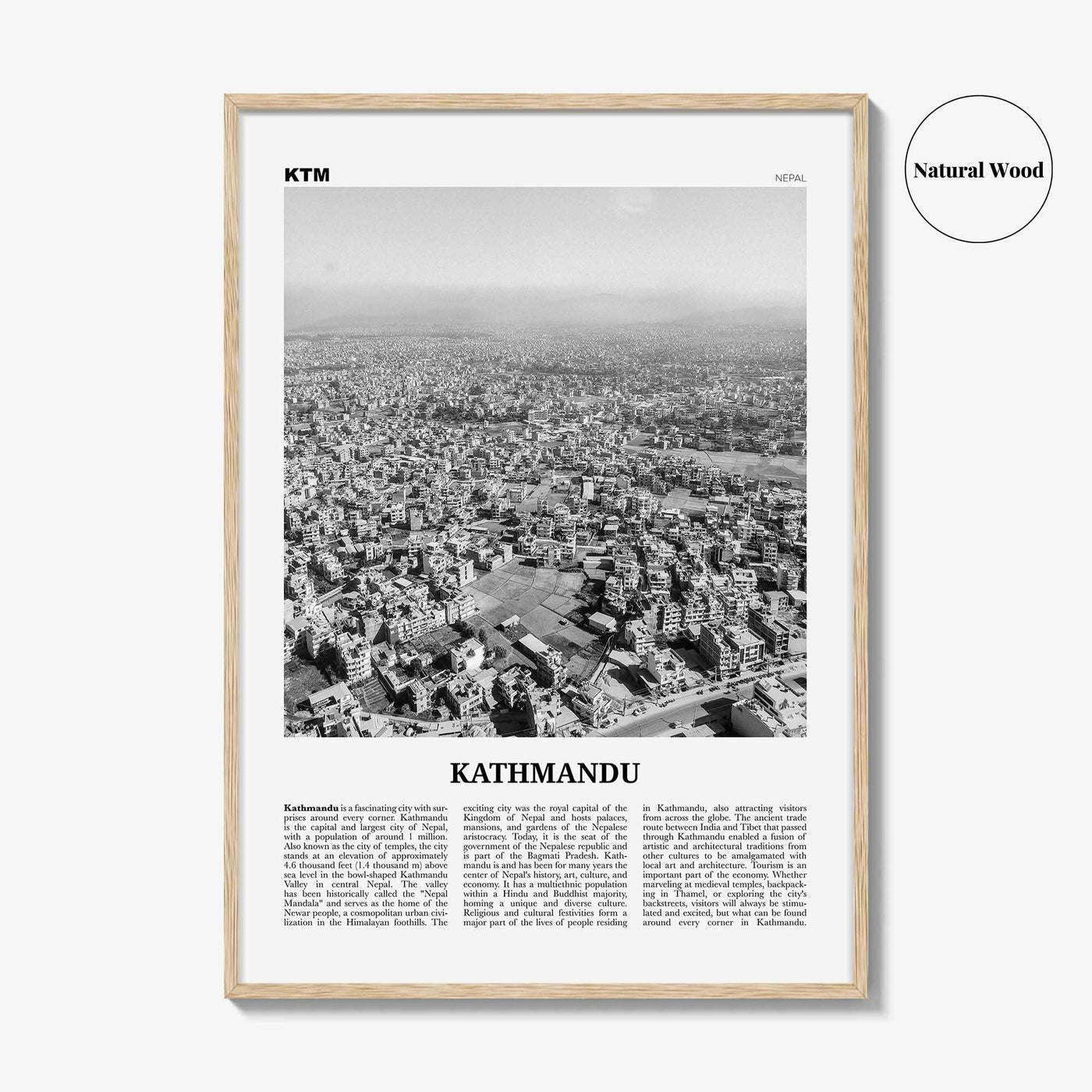 Kathmandu Print Black and White, Kathmandu Wall Art, Kathmandu Poster, Kathmandu Photo, Kathmandu Wall Decor, Nepal, Kastamandap, Asia