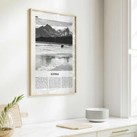 Katmai National Park Print Black and White, Katmai Wall Art, Katmai Poster, Katmai Photo, Katmai Wall Décor, Katmai Map, Alaska, USA