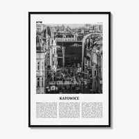 Katowice Print Black and White, Katowice Wall Art, Katowice Poster, Katowice Photo, Katowice Wall Décor, Katowice Map, Poland