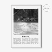 Katsuura Print Black and White, Katsuura Wall Art, Katsuura Poster, Katsuura Photo, Katsuura Wall Décor, Katsuura Map, Japan