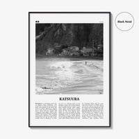 Katsuura Print Black and White, Katsuura Wall Art, Katsuura Poster, Katsuura Photo, Katsuura Wall Décor, Katsuura Map, Japan